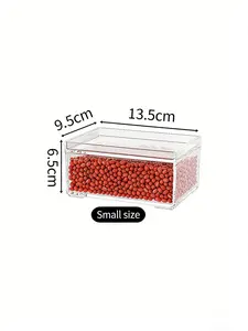 Stackable Transparent Clear Storage Box, Desktop Food Organizer, Plastic Snack Basket, Home Kitchen Container, Multi-Purpose Storage Bin