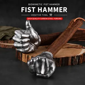 Multi-Functional Wooden Handle Iron Hammer, Home Woodworking Tool, Outdoor Car Self-Defense, Solid Iron Multi-Purpose Hammer