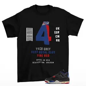 Sneaker Label Shirt Black to Match Jd 4 Retro Rare Air Unisex T-Shirt