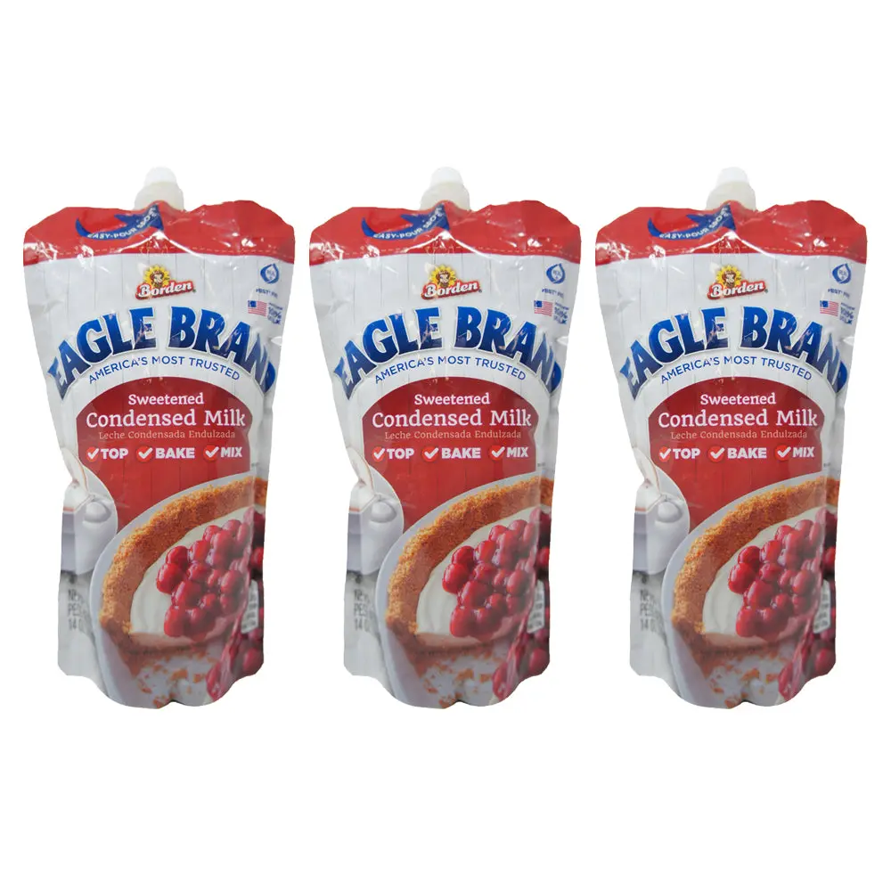 Eagle Brand Sweetened Condensed Milk – Easy Squeeze 14 oz Pouch for Baking & Desserts