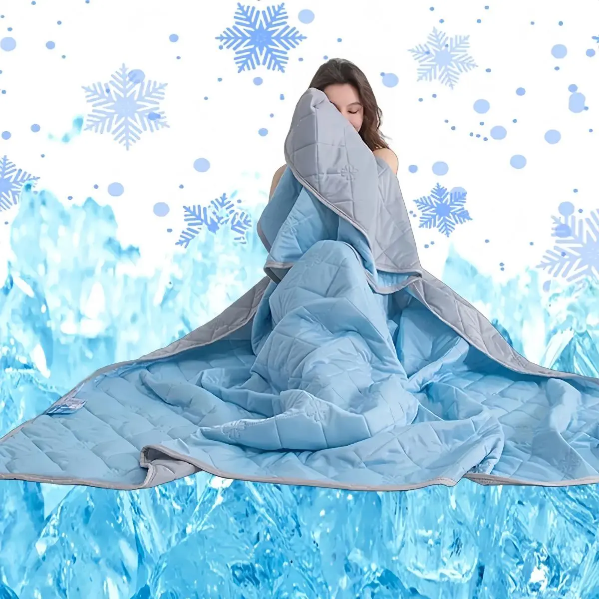 1pc Cooling Blanket Q-Max>0.4 for Hot Sleepers and Night Sweats, Lightweight Silky Soft Summer Comforter, Breathable Air Conditioner Quilt for Bed, Multiple Sizes and Colors, Ideal Gift for Family & Friends, Summer Cooling Blankets, Soft Comfy Blanket