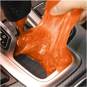 Cleaning Gel for Car, Auto Detailing Slime Mud, Putty Cleaner Dust Removal, Soft Glue Cleaning Tools Kit, Car Interior Accessories Universal For Air Vents,Keyboard,PC,Laptops (Orange)