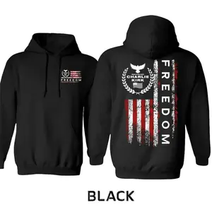 Red Graphic Hoodie & T-Shirt – Inspirational Quote Pullover, Patriotic Inspired Design, Unisex Casual Streetwear, Fall 2025 Outfit Men's Printed Hoodie