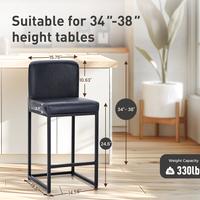 Black Faux Leather+Black Square Frame