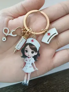 Nurse Theme Keychain, Perfect for Backpack Keys, Unique Gift Idea, Durable Design, Ideal for Nurses & Healthcare Workers