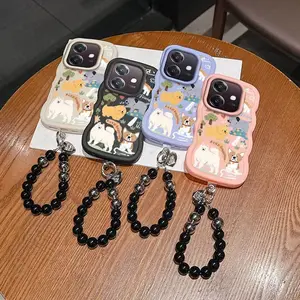 1 Piece Suitable For OPPO A40/A38/A18/A40m/A16/A16s Puppy Party Home Ready Flexible Suitable For OPPO A40 Phone Case Cover With Reinforced And Lanyard