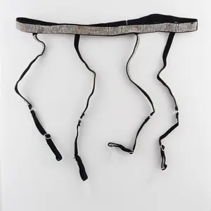 Adjustable Garter For Thigh High Sock, Shine Strap Lace Garter Belt, Adjustable Socks Suspenders, Elastic Stocking Suspender, Vegan Friendly