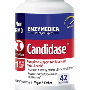 Enzymedica, Candidase, 42 Capsules, Enzyme Supplement to support a healthy balance of intestinal flora, Vegan, 21 Servings (FFP)