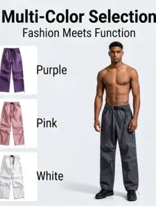 Couple Outdoor Soft Shell Work Pants, Windproof Waterproof Hiking Pants, Durable Raincoat Straight Leg Pants, Casual Paratrooper Pants