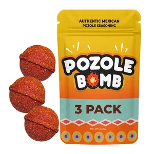 CHILEMOY Pozole Bombs 3-Pack | Authentic Mexican Pozole Seasoning | Pozole Bomb Balls for Soups, Stews, Traditional Pozole, Tacos, and More | Pozole Spice Mix for Slow & Pressure Cookers and Stove Top