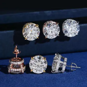 Circle Pavé Cluster Stud Earrings Lab Diamond – 14k Gold PRice update