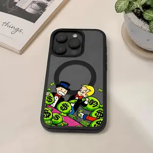 GlamCase Cartoon Money Bag Smartphone Case - Magnetic Acrylic Hard-Shell, Anti-Yellowing Coating, Scratch-Resistant, Shockproof Protection for iPhone 17 16 15 14 13 12 11 Plus Pro Max | Mobile Tech Accessories