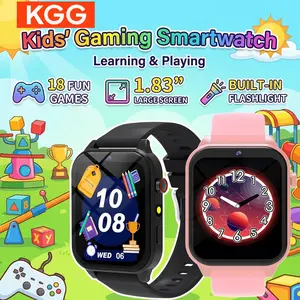 Smartwatch with 1.83 Inch HD Touchscreen, Includes 18 Games, Sleep Monitoring, Step Counter, Camera, Alarm, Calculator, Flashlight