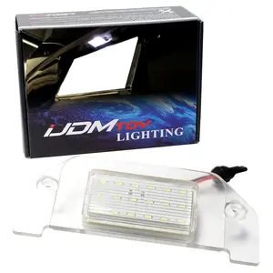 iJDMTOY 3W Full LED License Plate Light Kit For 2005-2014 Dodge Charger Challenger Dart Avenger Magnum, Powered by 18-SMD Xenon White LED