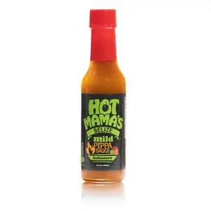 Hot Mama's Belize Mild Habanero Pepper Sauce - All Natural, No Preservatives, Non-GMO - 5 oz Glass Bottle - Bold Flavor for Healthy Meals