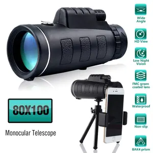 BAK4 HD 80x100 Monocular Starscope with Night Vision & Tripod High Power Zoom Lens