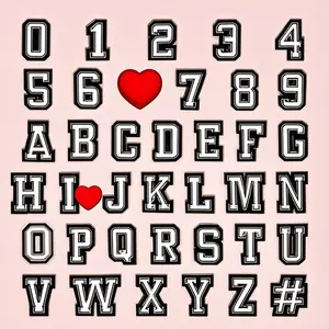 39pcs Letter Pattern Shoe Decoration, Cute Shoe Accessories for Women & Men, Shoes Accessories for Vented Clogs
