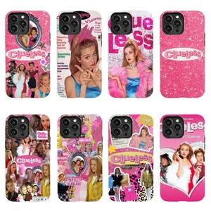 "Clueless" (90s Movie Theme) Phone Case — Cher Horowitz Pink Aesthetic Style, Y2K Retro Teen Movie Collage Print. Compatible with iPhone 11–17 Pro Max/Plus Series and Samsung Galaxy S23– Series. Drop-Resistant Soft Silicone Protective Case for iPhone. tik