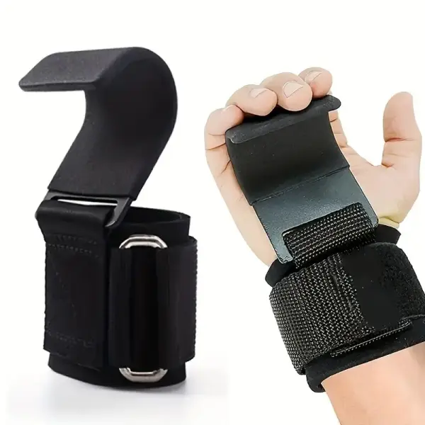 Lifting hooks (a pair) - Heavy-duty weightlifting wrist straps with grip support, suitable for deadlifts, pull-ups, shrugs; lifting hook fitness gloves, suitable for both men and women.