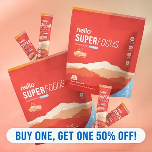 Nello Superfocus Travel Packets Bundle (2-Pack): Nootropic Drink Mix with Lion’s Mane, Rhodiola & Alpha-GPC – Supports Memory, Brain Health & Mental Stamina, Enhances Clarity & Sharpness, Helps Fight Brain Fog