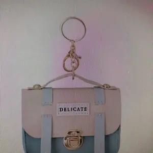 Cute creative mini compact lock coin bag keychain