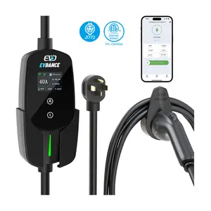 EVDANCE Flux Level 2 NEMA 14-50 40A J1772 Portable EV Charger Wifi Enabled