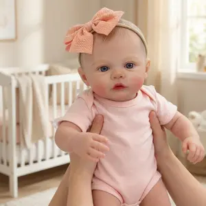 Lifelike Reborn Baby Dolls-19 inch Sleeping Realistic Newborn Baby Dolls, Soft Cloth Weighted Body with Feeding Toy Christmas Birthday Gift for Kids Age 3 + Accessories