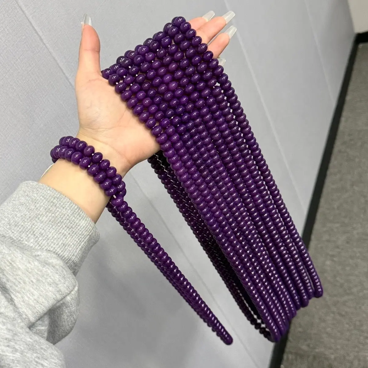 7*11mm deep purple abacus*1 string(114pcs)