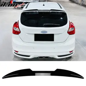 Rear Roof Window Spoiler Wing for Ford Focus ST 2013-2018 V Style Painted Gloss Black ABS Plastic