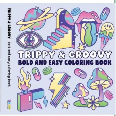 70s Retro Funky Children's Literature & Art Coloring Book (Regular Edition) - 70s Flower Power, Peace Signs, Bold Thick Lines, Intricate Outlines, Far-Out Themes, Chill Art, Smooth Drawing Flow, Marker/Crayon Compatible, Beginner-Friendly Kids' Gift