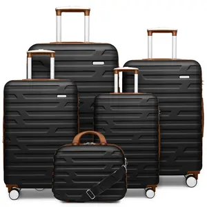 Luggage Sets for Women 5 Piece Hardside Expandable Suitcases with Wheels TSA Lock Lightweight Travel Carry On Suitcase Set with Cosmetic Case