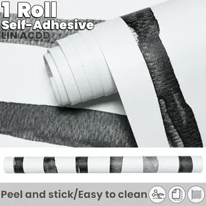 Vertical Striped Wallpaper Roll, 3D Visual Effect Self-Adhesive Moisture-Proof Removable Wall Covering for Bedroom Living Room