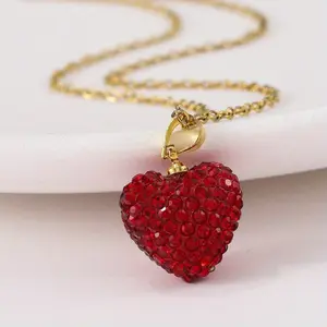 Vintage Simple Cute Love Heart Pendant Necklaces for Women Fashion Jewelry Accessories Valentine's Day Best Friend Friendship Gifts