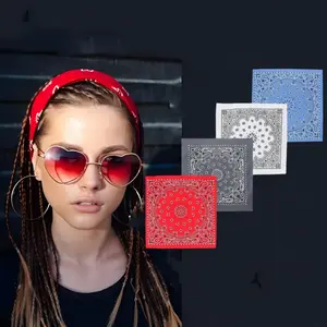 4 Pack Printed Handkerchief Outdoor Cycling Mask Multi-purpose Bandanas for Men Women Fashion Accessories