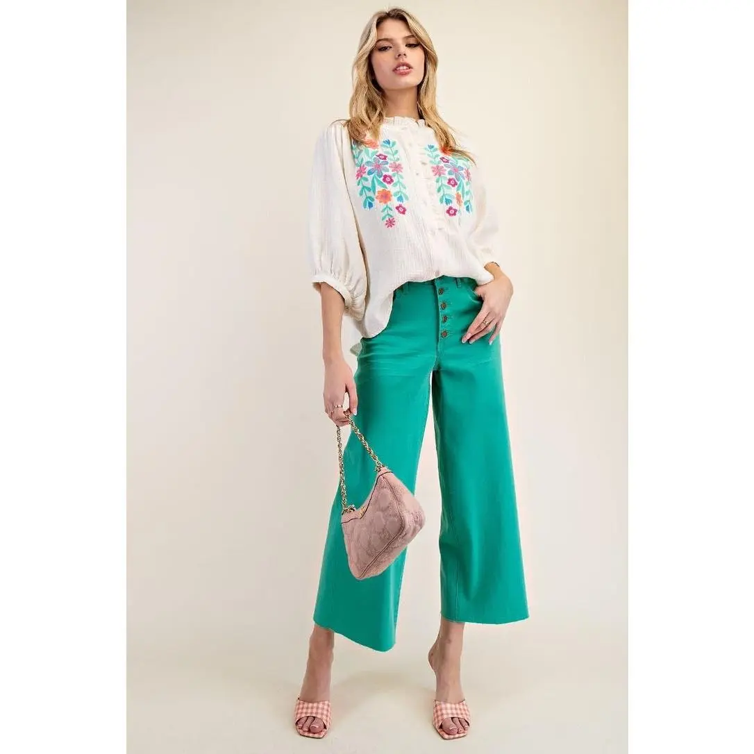 Easel Wide Leg Twill Pant
