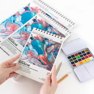 Professional Watercolor Paper Notebook Set, Spiral Bound Sketchbook for Artists & Students, 20 Sheets, 40 Pages, Ideal for Beginners, Durable Drawing Pad