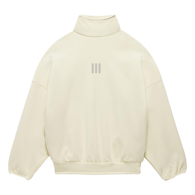 adidas Mens Fear Of God Athletics Mock Neck Sweatshirt Casual - Off White