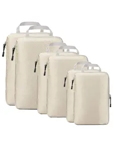 6-pack compressible travel pouch, space-saving luggage pouch, easy sorting of clothing and underwear, perfect for travel / vacation / travel, Packing Cubes