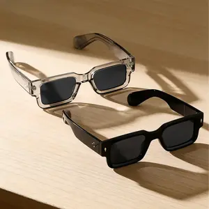 New Horizons Retro Square Fashion Sunglasses for Women Men Thick Frame Anti-Glare UV400 Protection Stylish Travel Beach Eyewear Classic Unisex SunGlasses,Valentine's Gift SpringStatements