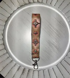 Navajo Red Leather Lanyard