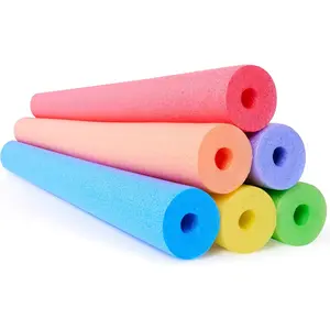 Foam Pool Noodles-Multicolor Floating Foam Tube, 6 Pack 48 Inch Hollow Swim Noodles for Swimming Floating and Craft Projects,Multi-Purpose Swimming Pool Noodle Bulk Buoyancy