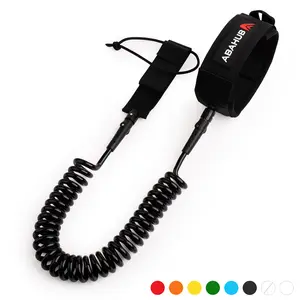 Abahub Premium Coil SUP Leash, 10 ft Coiled Paddle Board Leashes, 7.2mm Thick Legrope Strap for Longboard Surfboards, Stand-up Paddleboards, iSUP Replacement Leg Rope, 8 Colors