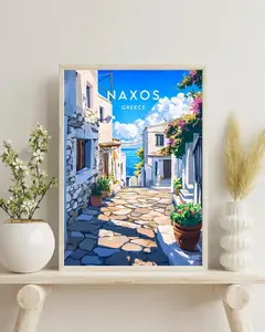 Naxos Travel Print Greece Naxos Poster Greece Poster Travel Wall Art Greece Print Greece Art Europe Print Naxos Print Greek Poster