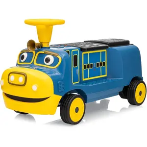 12V Licensed CHUGGINGTON Kids Ride On Train, 2-Seater Trackless Electric Car w/ Music, Lights, 7Ah Battery
