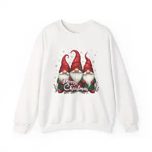 Gnome Christmas Sweatshirt, Funny Christmas Jumper, Oversized Sweater, Comfy Winter Pullover, Cozy Holiday Top