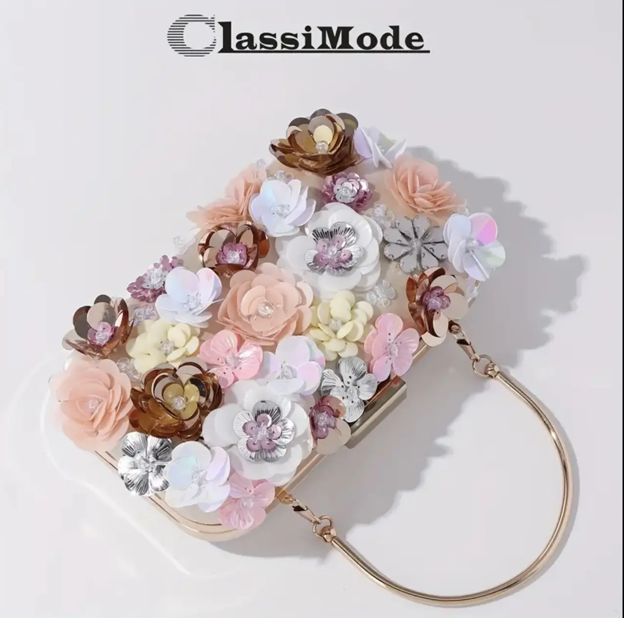 Handcrafted Floral Evening Bag – ClassiMode Designer Collection