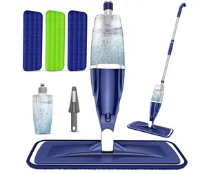Microfiber Spray Mop for Floors Cleaning: Wet Dry Hardwood Floor Mops with 3 Washable Reusable Pads for Swiffer Powermop - Flat Mop with Sprayer for Tile Wood Laminate Vinyl Marble