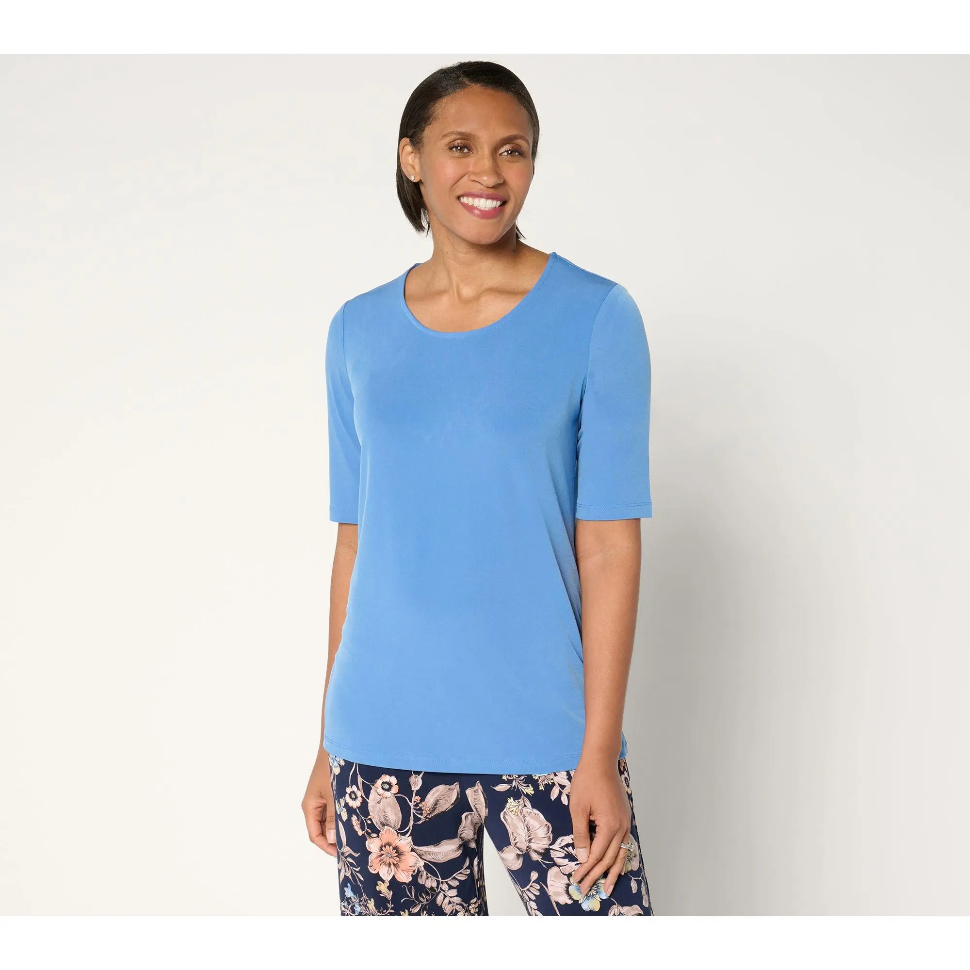 Susan Graver Modern Essentials Liquid Knit Top