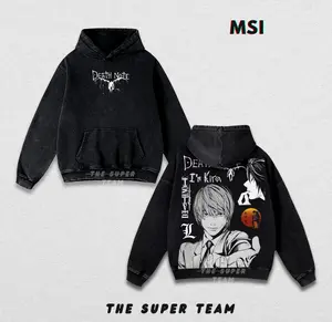 Death Note "I'm Kira Edition": Light Yagami Confession Graphic T-Shirt, L's Profile Sketch Thermal Wash Tee, Premium Urban Gothic Anime Apparel.