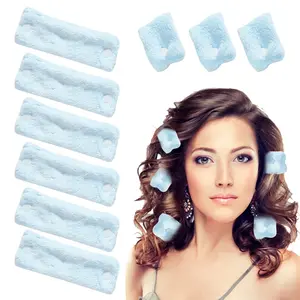 6 Pieces Pillow Rollers Soft Hair Rollers Heatless Curl Rollers DIY Sponge Nighttime Hair Curlers Overnight Pillow Curlers For